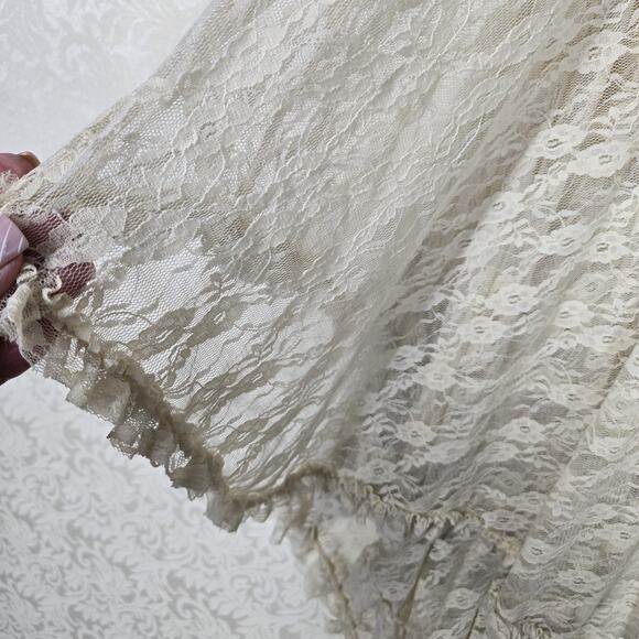 Intimately Free People French Courtship Sheer Lace Slip Dress XS Tea Fairy Boho - Picture 7 of 16